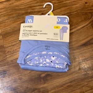 George Lavender Tee & Jogger Pajama Set NWT. 2X